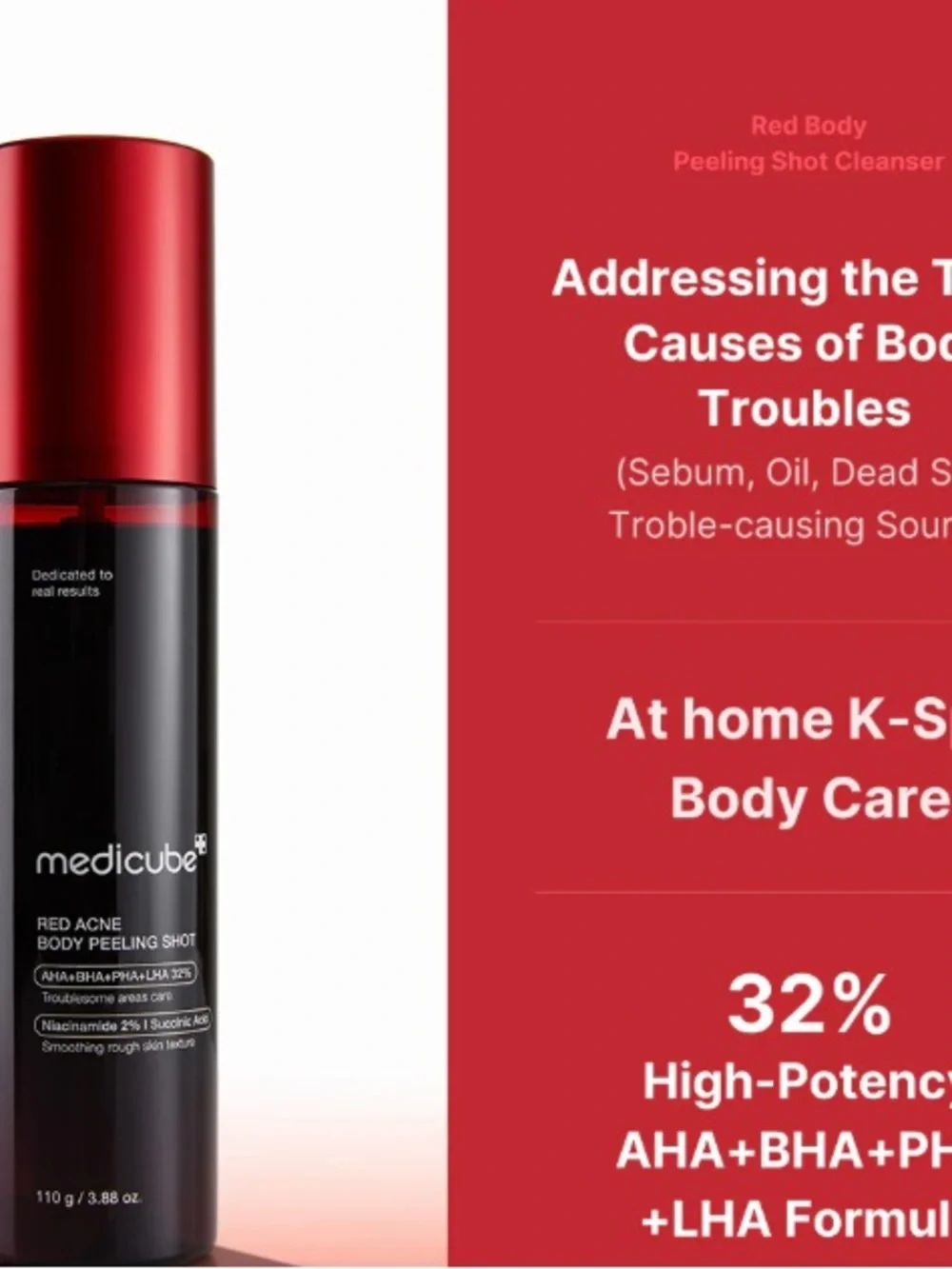 Medicube Red Body Peeling Shot Cleanser - Red